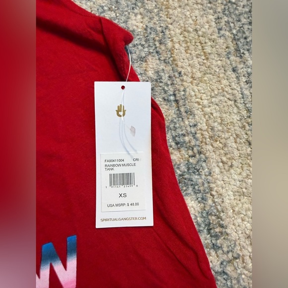 Spiritual Gangster Red Tank Size XS NWT - Picture 3 of 3